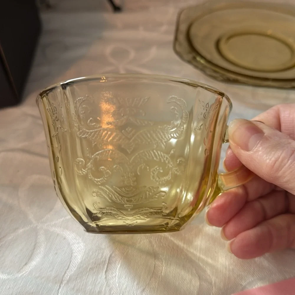 Vintage Federal Glass Amber Yellow from the Depression Era